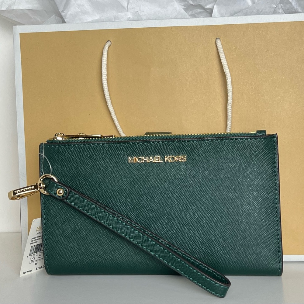 NWT Michael Kors Double Zip wristlet wallet
